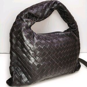 Rare Vintage Bottega Veneta Small Hop Woven Calfskin Shoulder Bag ca. 2000s EUC